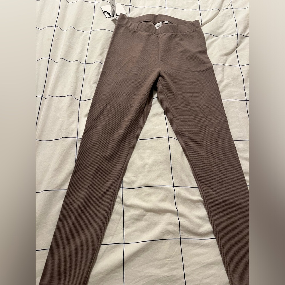 TNA Brown wafflex leggings size M